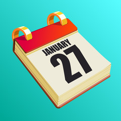 January 27 on Red Calendar