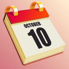 October 10 on Red Calendar