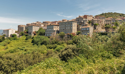 Fototapeta na wymiar Medieval hilltop village Sartene in Corsica, France.
