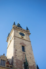 Old Town Hall tower at Staromestska square in Prague