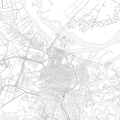 Savannah, Georgia, USA, bright outlined vector map