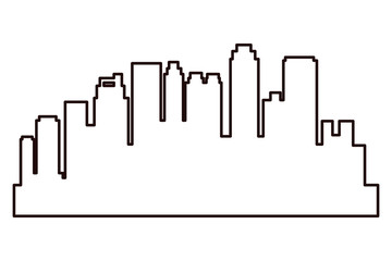 Cityscape urban city edifices buildings scenery in black and white