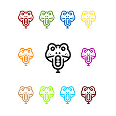 podcast frog vector design concept or symbol
