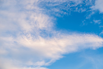 Clouds near sunset before rain blue sky