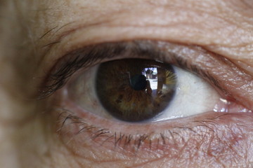 Ojo macro de mujer