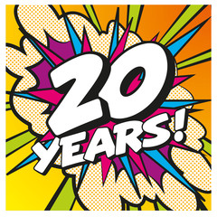 Carte Happy Birthday 20 years 