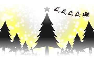 Obraz premium #Background #wallpaper #Vector #free #christmas #Xmas merry christmas,eve,fir tree,message,greeting card,santa claus,gift,white snowflakes,winter,event,party クリスマスカード,コピースペース,冬のイベント,無料,宣伝広告ポスター
