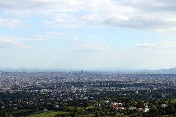 Fototapeta na wymiar Vienna city panoramic view Austria
