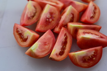 fresh cut tomato
