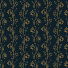 Beautiful seamless pattern with flowers. Design suitable for fabric, wallpaper, wrapping paper, posters.