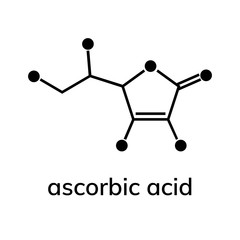 Ascorbic acid or vitamin C chemical formula