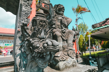 Pura Melanting Entrance in Tanah Lot Temple, the most important hindu temple of Bali, Indonesia.