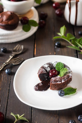 Traditional french dessert - Chocolate fondant