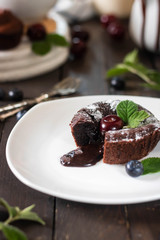 Traditional french dessert - Chocolate fondant