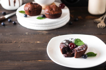 Traditional french dessert - Chocolate fondant