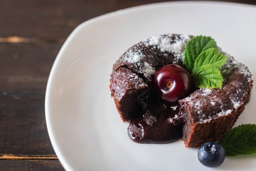 Traditional french dessert - Chocolate fondant