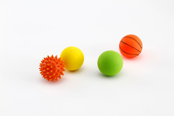 multicolored rubber koosh balls for finger training