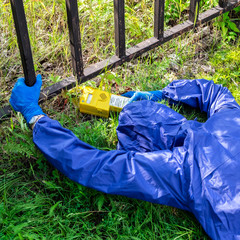 the death of a man from the excess of background radiation, the liquidator of the dosimeter.