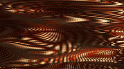 Obraz premium Luxury drapery particle wave background. 3d illustration, 3d rendering.