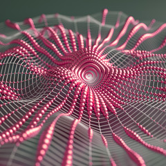 Luxury drapery particle wave background. 3d illustration, 3d rendering.
