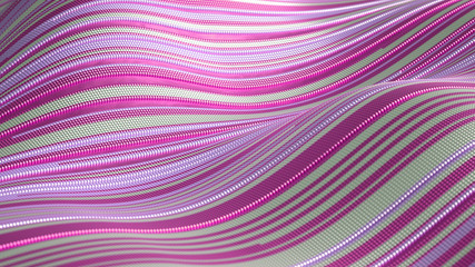 Luxury drapery particle wave background. 3d illustration, 3d rendering.