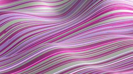 Luxury drapery particle wave background. 3d illustration, 3d rendering.