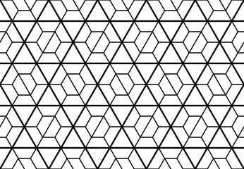 The geometric pattern with lines. Seamless vector background. White and black texture. Graphic modern pattern. Simple lattice graphic design