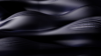 Luxury drapery particle wave background. 3d illustration, 3d rendering.
