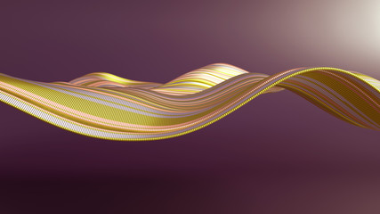 Fototapeta premium Luxury drapery particle wave background. 3d illustration, 3d rendering.