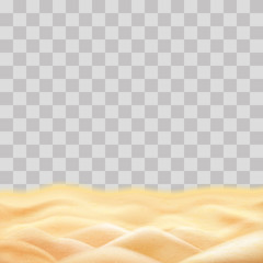Beach sand for design, sea sand template on transparency background. © gossip7