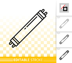 Economy Light Bulb simple black line vector icon