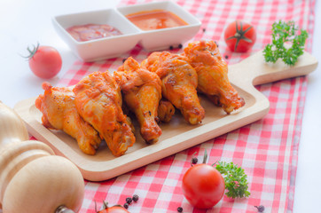 Spicy Homemade Buffalo Wings.
