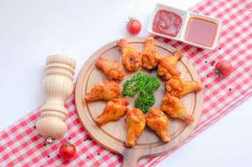 Spicy Homemade Buffalo Wings.