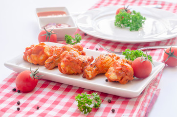 Tasty Spicy Homemade Buffalo Wings.
