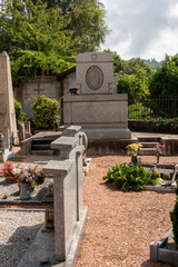 view of the cemetery with tombs and tombstones