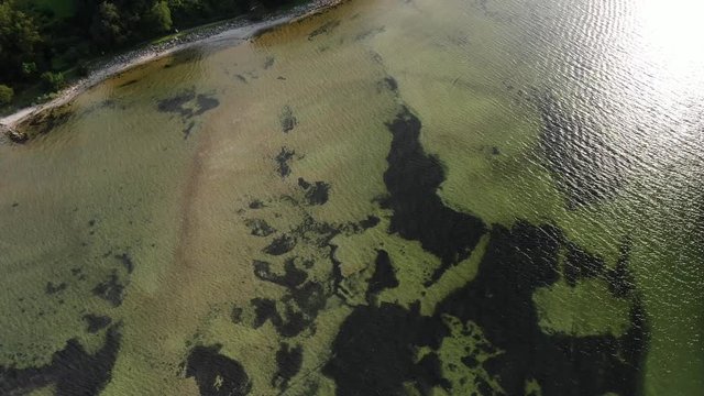Baltic Sea From Above.. 4K Drone Aerial Shot of a sea shore in northern Germany. Sea Stock Footage