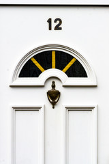 House number 12 with door knocker