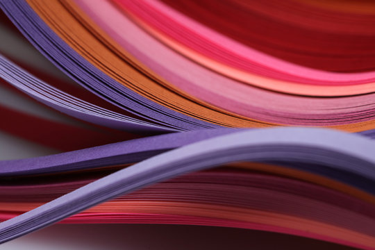 Abstract gradient color wave curl strip paper background. Template for prints, posters, cards. - Powered by Adobe