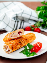 Ham, Cheese and Bread Rolls