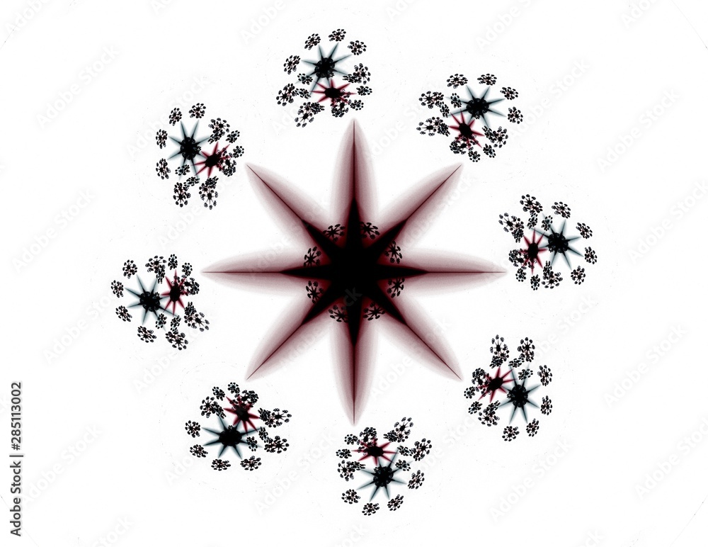 Poster abstract fractal background - computer-generated image. digital art. converging toward the center of