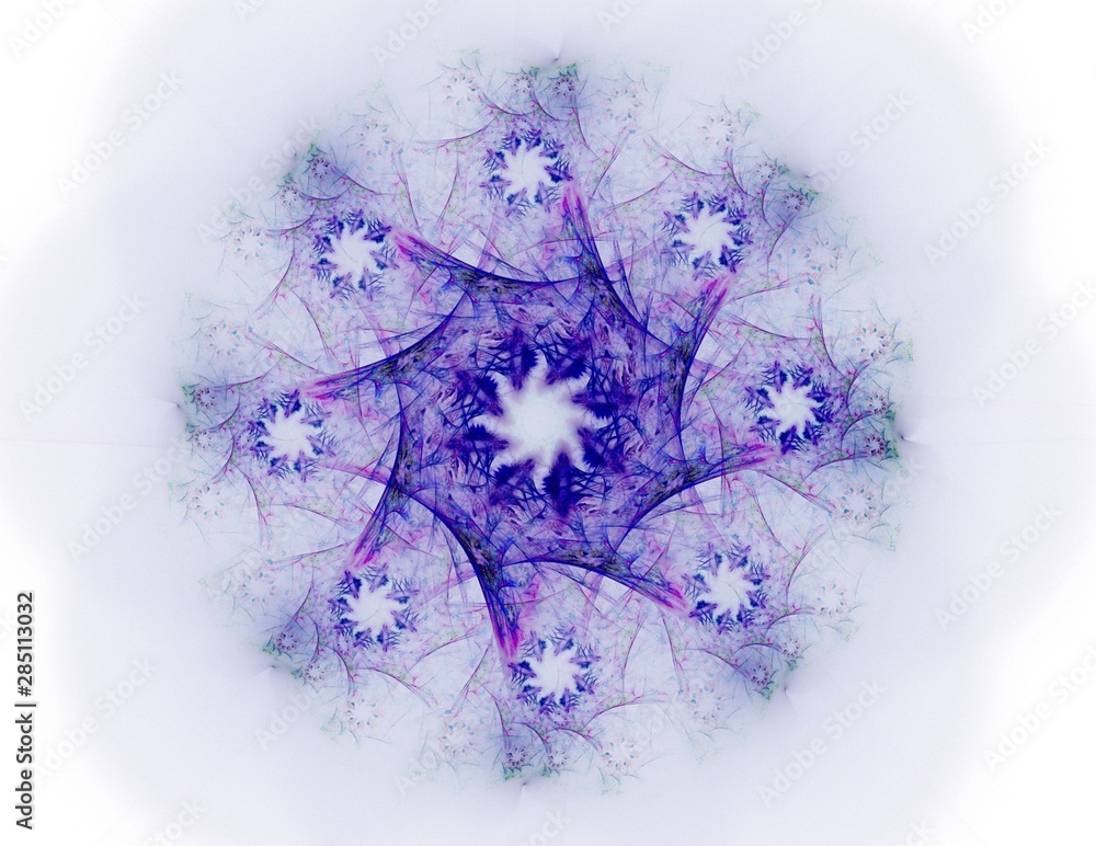 Poster abstract fractal color background with crossing circles and oval. motion illustration.