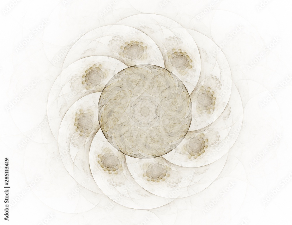 Poster abstract fractal color background with crossing circles and oval. motion illustration.