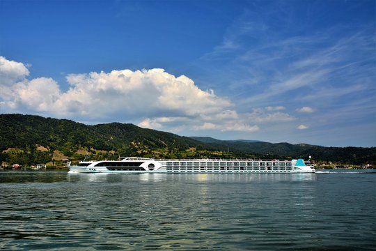 the Danube river in Orsova city