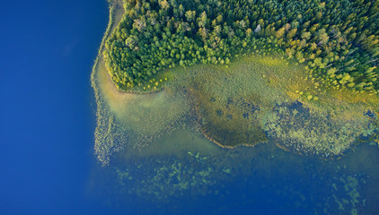 Aerial landscape from the drone - coastline