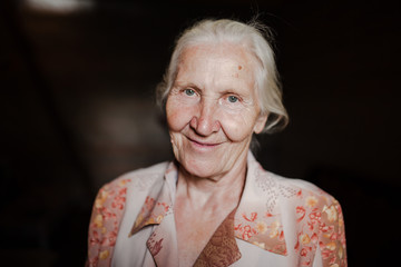Wonderful senior woman smiling at camera