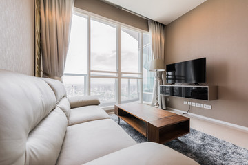 Interior, beautiful apartment, luxurious living room