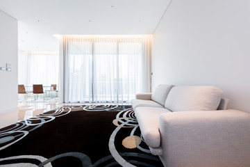 Modern bright flat interior design