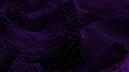 Obraz premium Technology geometry black background. 3d illustration, 3d rendering.