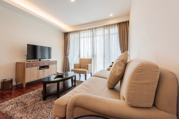 Modern bright flat interior design