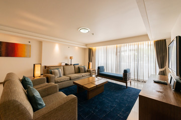 Interior, beautiful apartment, luxurious living room